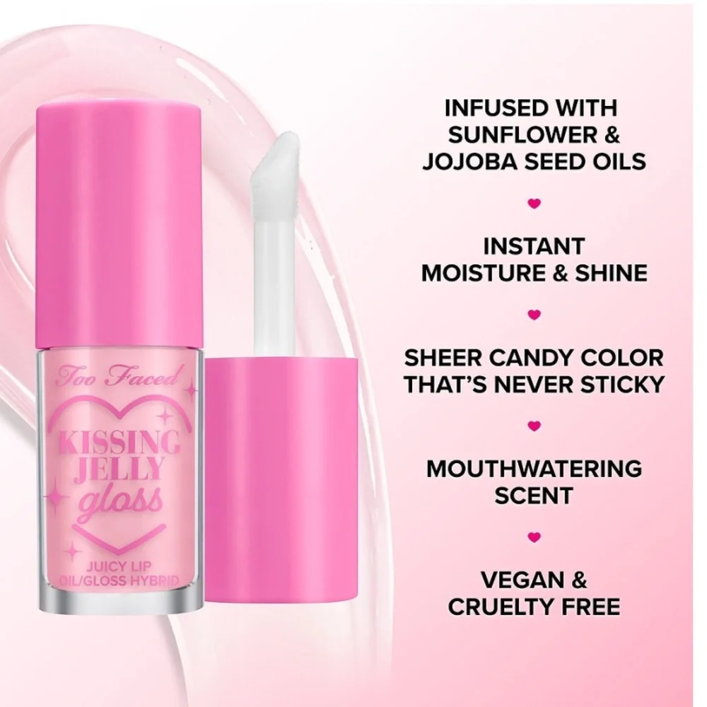 Too Faced Kissing Jelly Gloss - Pink Sherbet